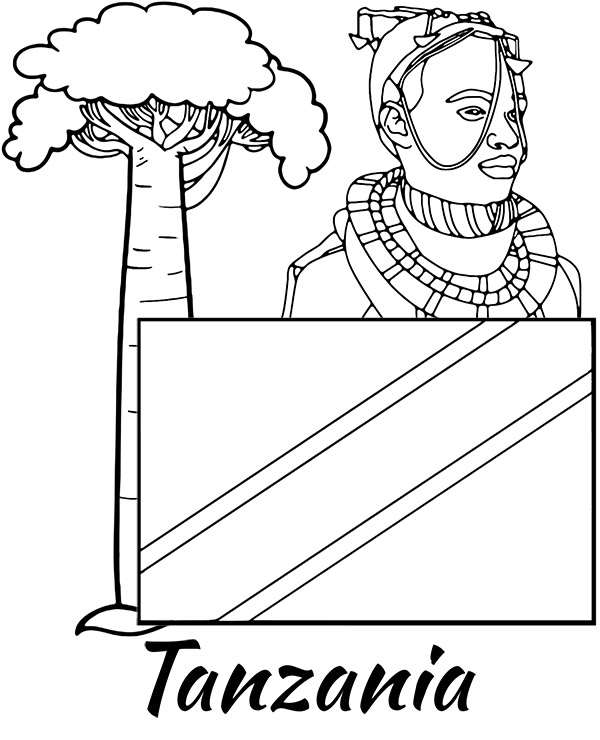 Download Tanzania national flag coloring page - Topcoloringpages.net