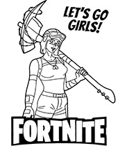 Printable Blace picture Fortnite