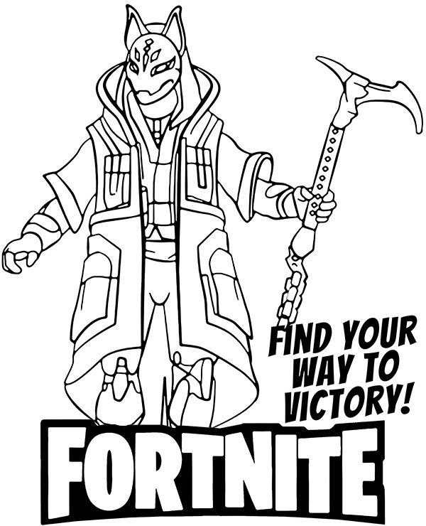 Fortnite Drift coloring page sheet