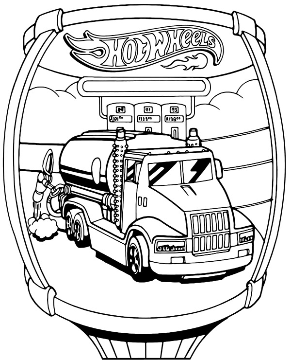Space truck coloring page Hot Wheels