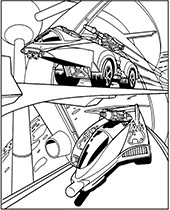 Space cars Hot Wheels coloring sheet