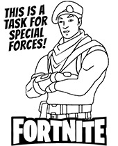 Special Forces soldier coloring sheet