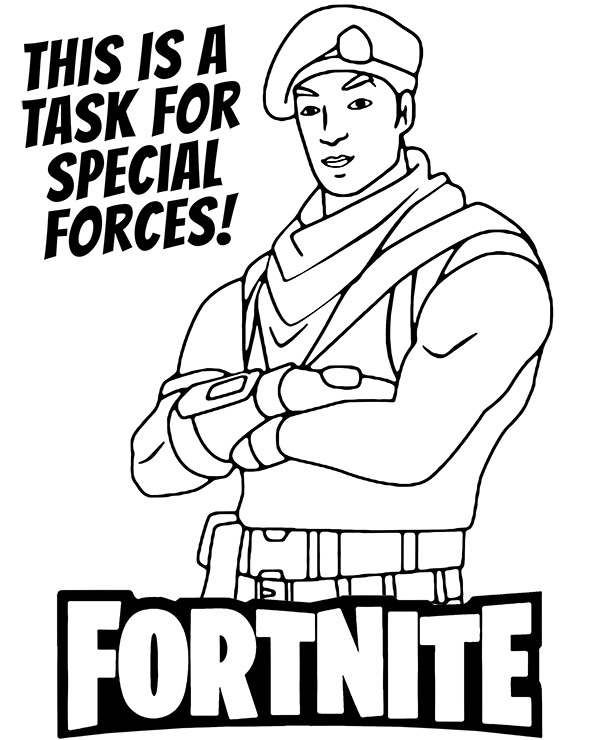 Special Forces coloring page Fortnite