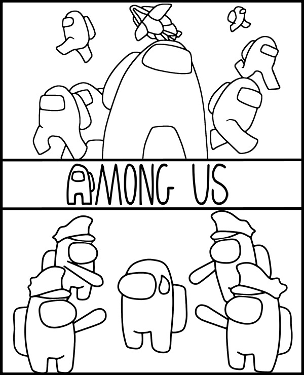 Among Us coloring page picture - Topcoloringpages.net