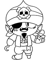Coloring page Pirate Gene