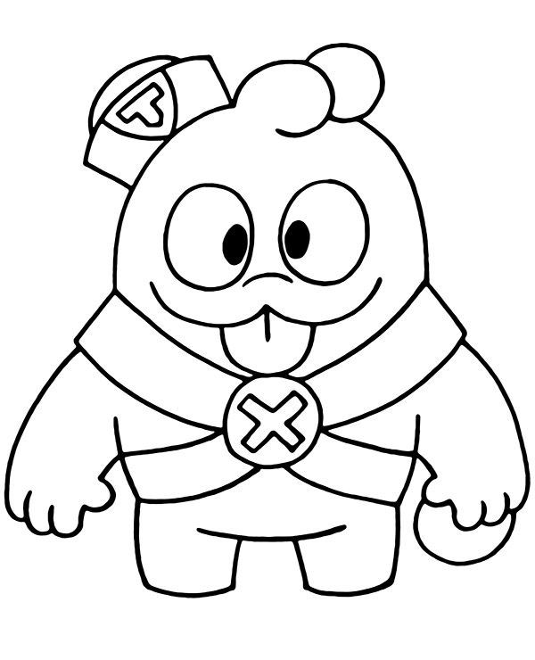 Squeak coloring page for kids
