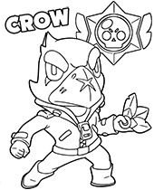Game Brawl Stars coloring page with Crow