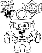 Brawl Stars coloring page Dynamike picture