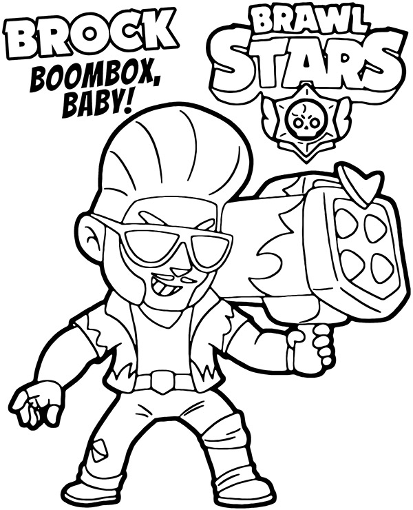 Brawl Stars coloring pages Brock