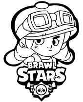 Free Brawl Stars logo coloring pages for kids