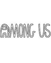 Simple Among Us logo for coloring