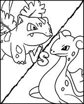 Printable Pokemon coloring page with Ivysaur