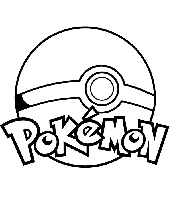 Print Pokemon & pokeball coloring page 