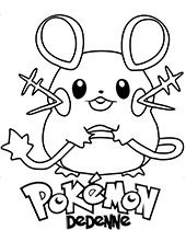 Dedenne picture to print and color