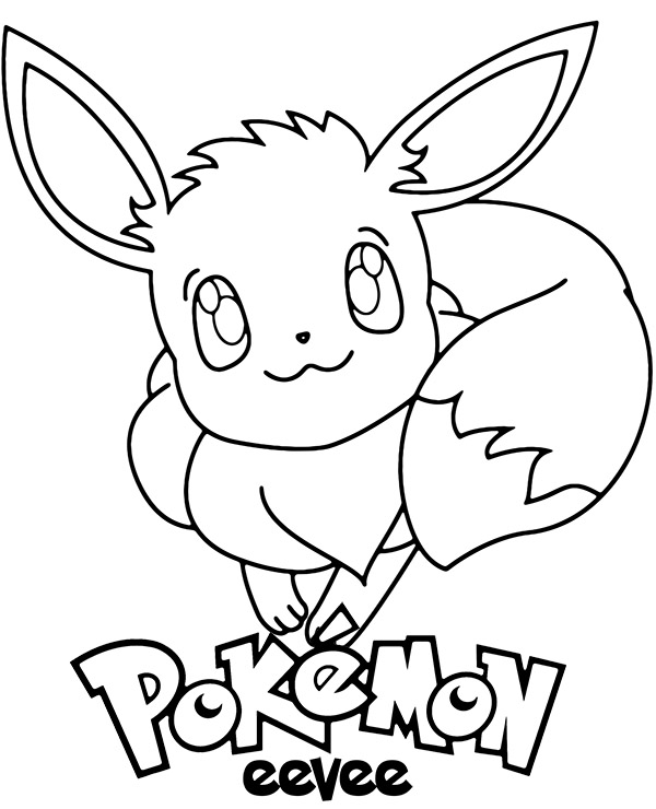 Eevee coloring page Pokemon - Topcoloringpages.net