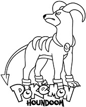 Dark Houndoom Pokemon coloring. More Fire Pokemon Coloring sheets on  hellokids.com