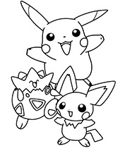 Pikachu coloring worksheet