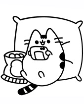 High quality Pusheen coloring page