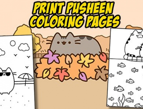 New Pusheen coloring pages