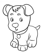 Little dog coloring page