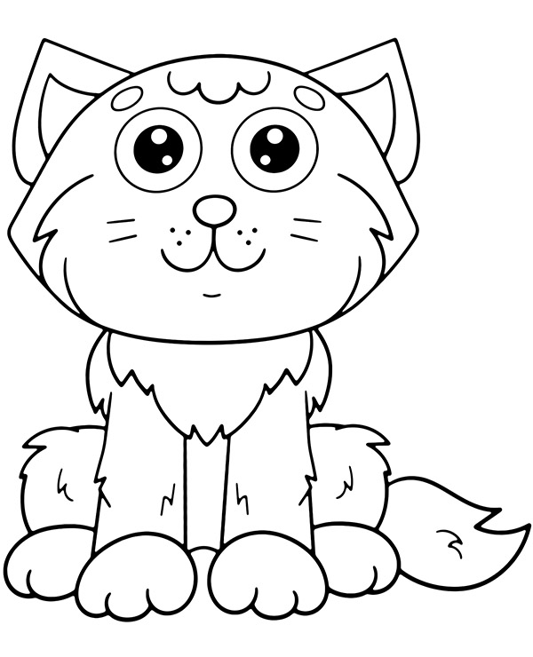 Coloring page kitten picture for coloring
