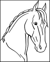 Horse head coloring picture