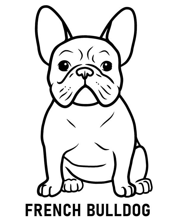 French bulldog coloring pages dogs