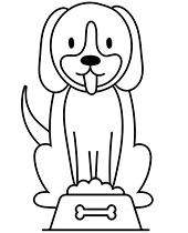 Easy dog coloring pages