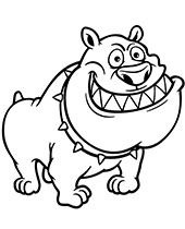 Bog cartoon dog picture for coloring