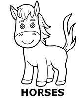 Category of horse coloring pages