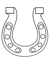 Printable horseshoe coloring page for toddlers