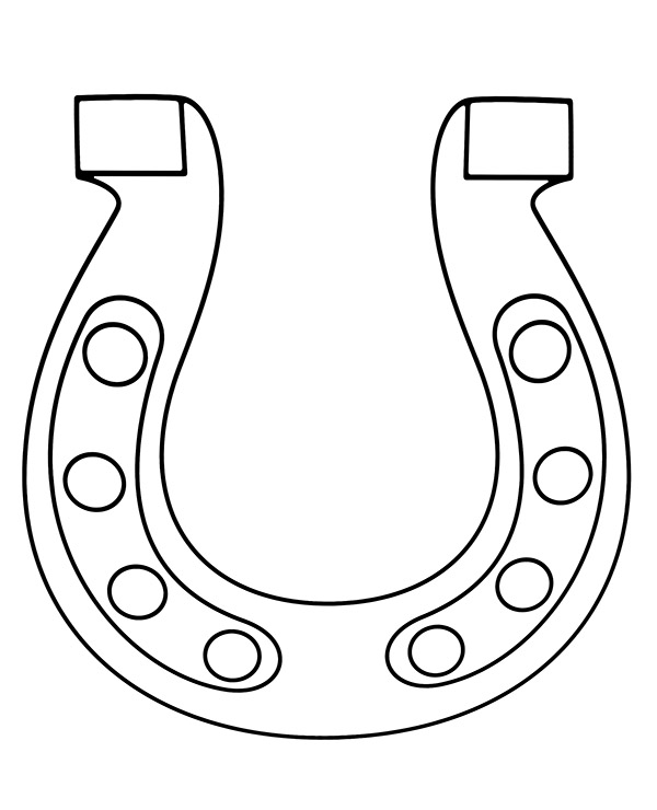 Free coloring page horseshoe