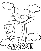Free supercat coloring sheet
