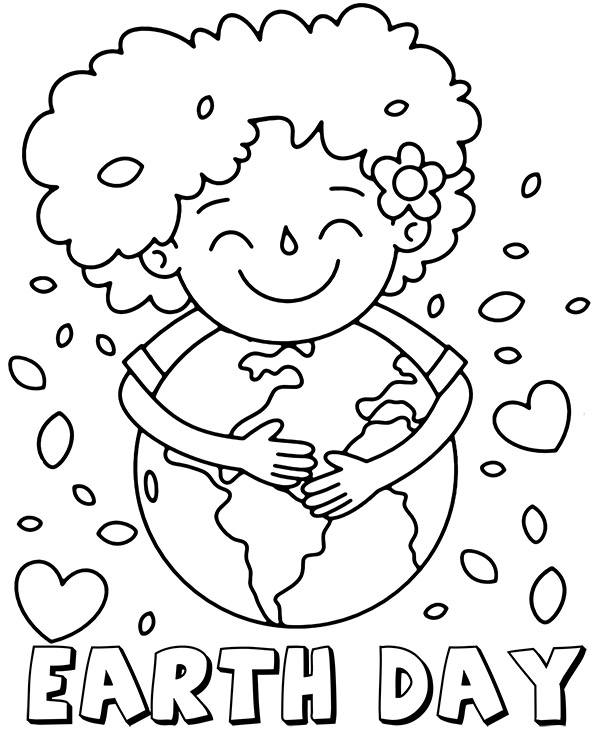 Printable Earth Day coloring sheet
