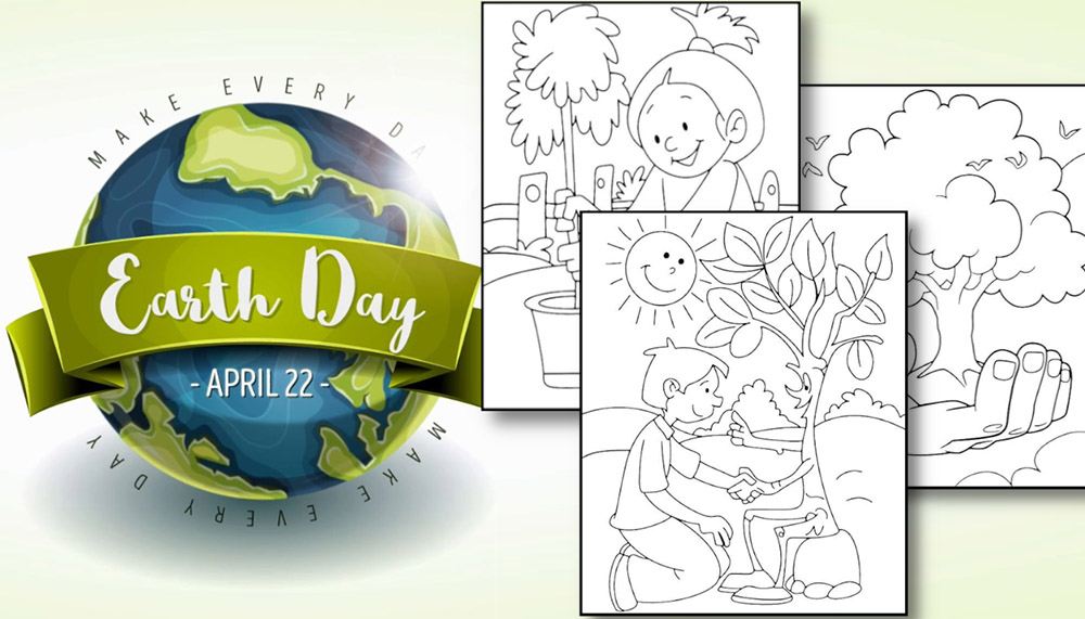 Free coloring pages for Earth Day