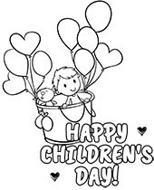 Kids day coloring pages
