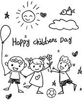 Kid's day coloring pages