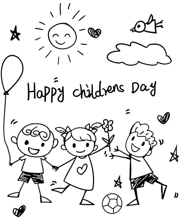 Happy Children Day Easy Drawing For Kids ⋆ BelarabyApps