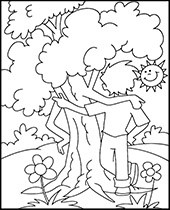 Mother nature coloring page sheet