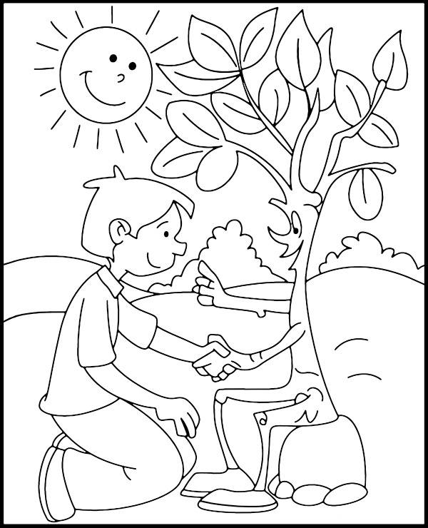 kid for the environment coloring pages