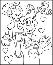 Free Father's Day coloring page sheet