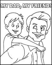 My dad my friend coloring page for kids