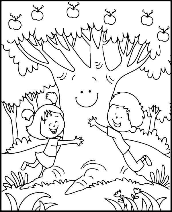 Earth day happy coloring page