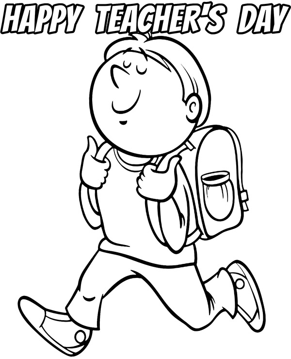 Happy Teacher's Day coloring page
