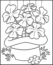 Clovers coloring sheet for children