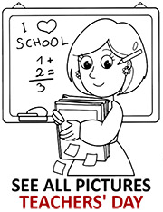 All Teacher's Day coloring pages