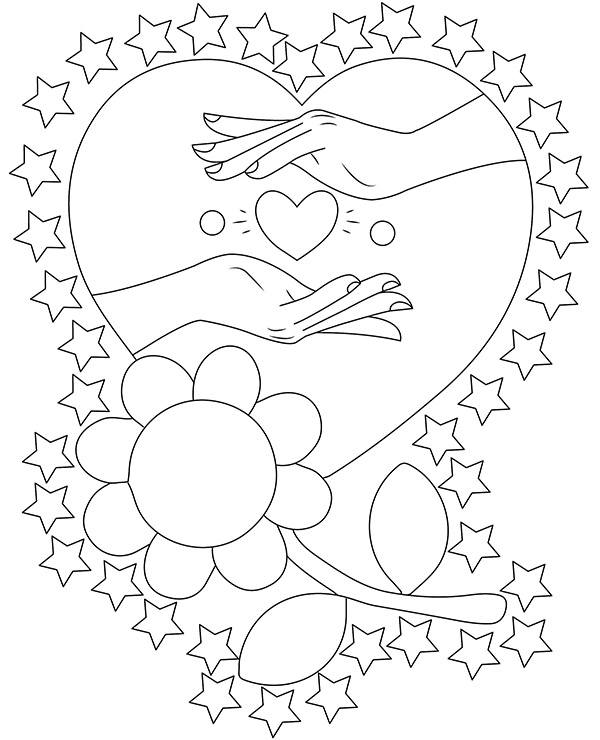 Love coloring sheet to print