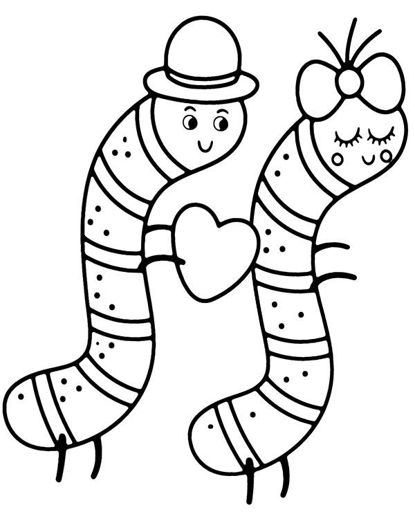 Funnny Valentine coloring sheet for kids