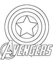 Avengers symbols coloring page to print