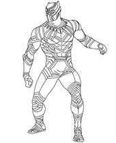 Black Panther Avengers coloring sheet for kids